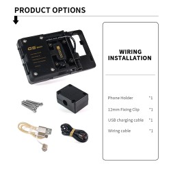 RP2270-1040B USB Phone Holder Stand with Cable for BMW R1200GS, R1250GS ADV, S1000XR,F900R,F750GS, F850GS, F700GS, F800GS,CRF1000L