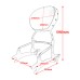 RP7771-2092 Motorcycle 14" Backrest Sissy Bar for Indian Roadmaster with PowerBand Audio Package 2024-Later Indian Roadmaster Limited with PowerBand Audio Package 2024-Later