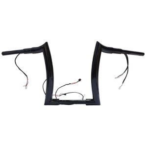 RP9910-2114 10" Pre-Wired Bagger Monkey Bar-Sharp Handlebar for Harley Softail  Dyna Sportsters  Touring Road King 2015-Later