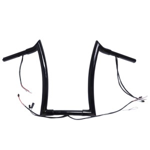 RP9910-2115 12" Pre-Wired Bagger Monkey Bar-Sharp Handlebar for Harley Softail  Dyna Sportsters  Touring Road King 2015-Later