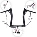 RP9910-2118 10" Pre-Wired Bagger Monkey Bar-Sharp Handlebar for Harley Softail  Dyna Sportsters  Touring Road King 2015-Later