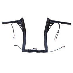 RP9910-2118 10" Pre-Wired Bagger Monkey Bar-Sharp Handlebar for Harley Softail  Dyna Sportsters  Touring Road King 2015-Later