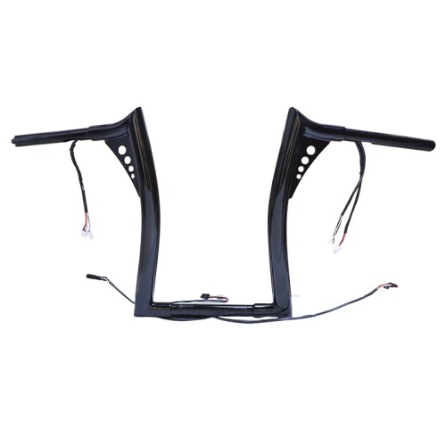 RP9910-2118 10" Pre-Wired Bagger Monkey Bar-Sharp Handlebar for Harley Softail  Dyna Sportsters  Touring Road King 2015-Later