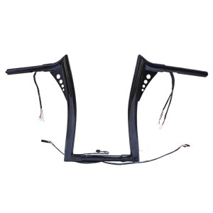 RP9910-2119 12" Pre-Wired Bagger Monkey Bar-Sharp Handlebar for Harley Softail  Dyna Sportsters  Touring Road King 2015-Later