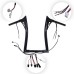 RP9910-2120 14" Pre-Wired Bagger Monkey Bar-Sharp Handlebar for Harley Softail Dyna Sportsters Touring Road King