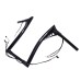RP9910-2120 14" Pre-Wired Bagger Monkey Bar-Sharp Handlebar for Harley Softail Dyna Sportsters Touring Road King
