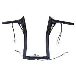 RP9910-2120 14" Pre-Wired Bagger Monkey Bar-Sharp Handlebar for Harley Softail Dyna Sportsters Touring Road King