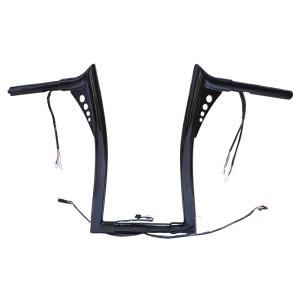 RP9910-2120 14" Pre-Wired Bagger Monkey Bar-Sharp Handlebar for Harley Softail Dyna Sportsters Touring Road King