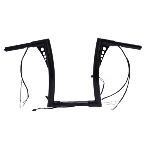 RP9910-2123 12" Pre-Wired Bagger Monkey Bar-Sharp Handlebar for Harley Softail Dyna Sportsters Touring Road King