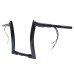 RP9910-2130 10" Pre-Wired Bagger Monkey Bar-Sharp Handlebar for Harley Softail Dyna Sportsters Touring Road King
