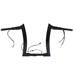 RP9910-2130 10" Pre-Wired Bagger Monkey Bar-Sharp Handlebar for Harley Softail Dyna Sportsters Touring Road King
