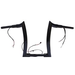 RP9910-2131 12" Pre-Wired Bagger Monkey Bar-Sharp Handlebar for Harley Softail Dyna Sportsters Touring Road King