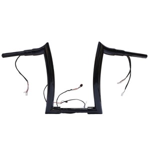 RP9910-2131 12" Pre-Wired Bagger Monkey Bar-Sharp Handlebar for Harley Softail Dyna Sportsters Touring Road King