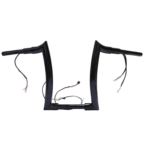 RP9910-2131 12" Pre-Wired Bagger Monkey Bar-Sharp Handlebar for Harley Softail Dyna Sportsters Touring Road King
