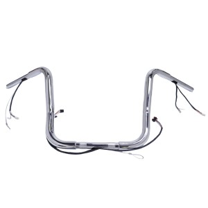 RP9910-2134 10" Motorcycle Pre-Wired APE Handlebar for Harley Softail Dyna Sportsters Touring Road King