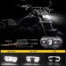 9.8" Motorcycle Front Headlamp E-Mark Driving Lamp For Harley Softail Fat Bob FXFB FXFBS 2018+
