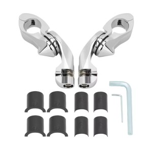RP0440-2003 Universal Short Adjustable Highway engine guard Short Angled Foot Peg Mount