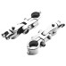 RP0440-2034 Motorcycle Adjustable Highway Peg Mounts for Harley Fits Front Engine Guards With 1.25" Diameter Tubing