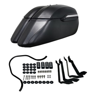 RP5530-3010B Motorcycle Leather Saddle bag for Yamaha Kawasaki Honda Suzuki Harley BMW Victory