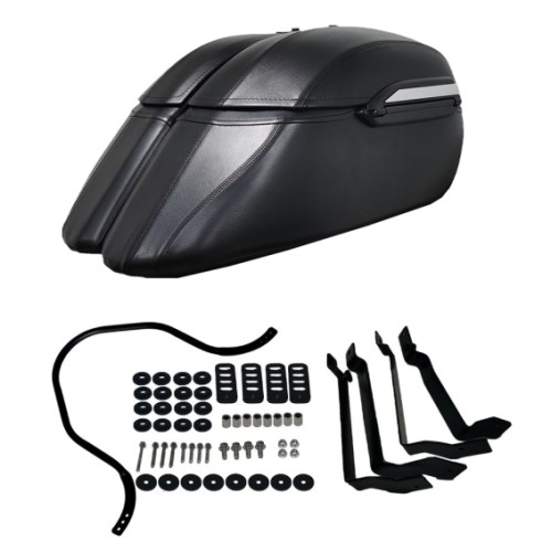 RP5530-3010B Motorcycle Leather Saddle bag for Yamaha Kawasaki Honda Suzuki Harley BMW Victory