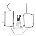 RP5536-1021S Motorcycle Saddlebag Support Rack Side Pannier for Benelli TRK 702/X 2023-Later