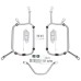 RP5536-1024S Motorcycle Saddlebag Support Rack Side Pannier for Kawasaki Versys 650 2015-2021