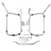 RP5536-1028S Motorcycle Saddlebag Support Rack Side Pannier for Honda CB400X NX400