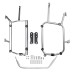 RP5536-1031S Motorcycle Saddlebag Support Rack Side Pannier for BMW F750GS F850GS/ADV 2018-2023