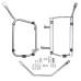 RP5536-1032S Motorcycle Saddlebag Support Rack Side Pannier for Suzuki V-Strom 650 DL650