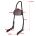 RP7771-2093B Motorcycle Rear Passenger Sissy Bar Black Backrest Pad for Harley Softail Low Rider Fat Bob Breakout 2018-Later