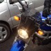 RP8810-0010E Motorcycle Windshield Round Lights Street Bike Windscreen Screen Glass Universal