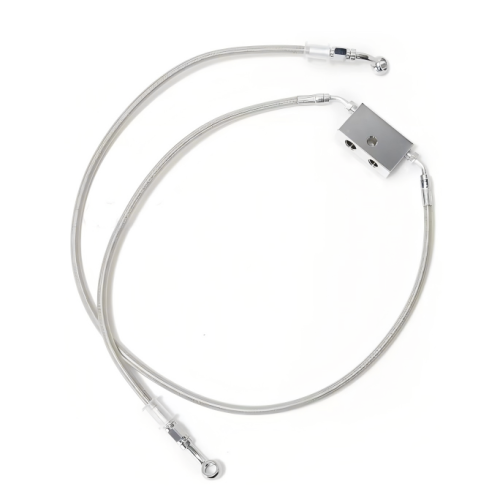 RP9950-1070 Motorcycle 14" Handlebar Brake Oil Hose Line for Harley Softail With ABS 2018-2025