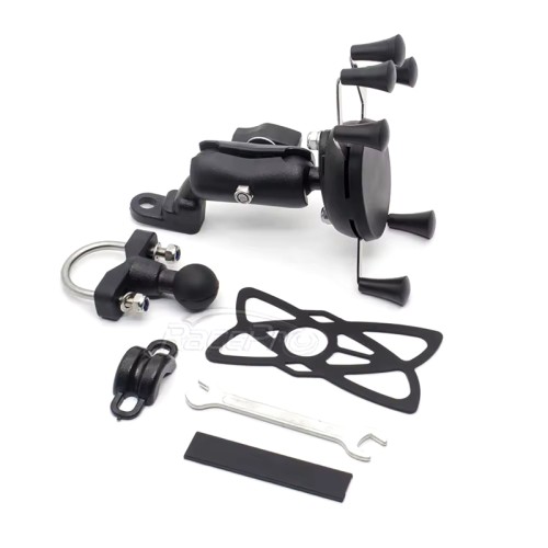 RP2270-1003B Universal Motorcycle6 Feet X-Shape Phone Mount Cell Phone GPS Stand Holder Handle bar Mounts& Mirror Mounts