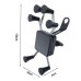 RP2270-1022B Universal Motorcycle 6 Feet X-Shape Phone Mount Cell Phone GPS Stand Holder Mirror Mounts