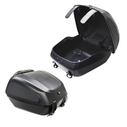 RP5510-3001B Universal leather hard top box with rack for custom bike for