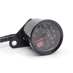 RP1140-1001 Motorcycle Gauges Dual Odometer KMH Speedometer Gauge LED Backlight Signal Light