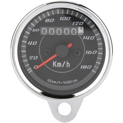 RP1140-1003C Universal Motorcycle LED Backlight Odometer Speedometer Dual Gauge Meter Km/h