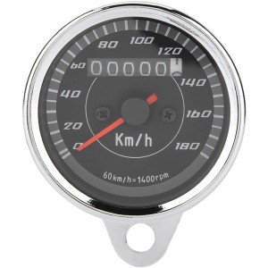 RP1140-1003C Universal Motorcycle LED Backlight Odometer Speedometer Dual Gauge Meter Km/h