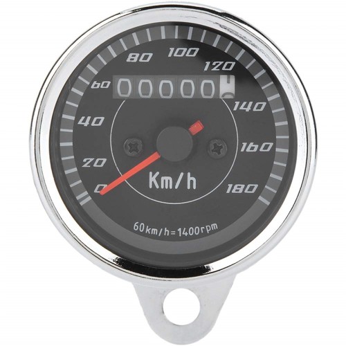 RP1140-1003C Universal Motorcycle LED Backlight Odometer Speedometer Dual Gauge Meter Km/h