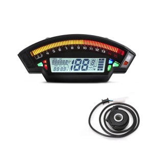 RP1140-1007B Universal Motorcycle speedometer digital  Tachometer LCD