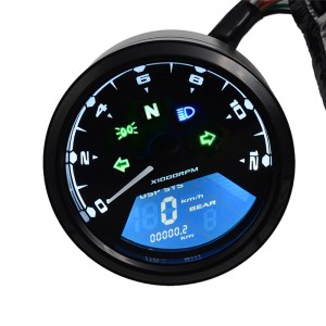 RP1140-1009B Universal Motorcycle Speedometer LCD Digital Tachometer Speedometer Cable