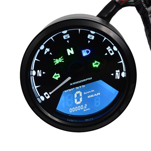 RP1140-1009B Universal Motorcycle Speedometer LCD Digital Tachometer Speedometer Cable