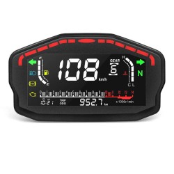 RP1140-1010B Universal Motorcycle Speedometer LCD Digital Tachometer