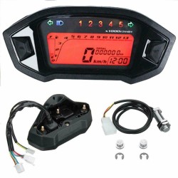 RP1140-1012B Universal Motorcycle speedometer digital  SM12 Tachometer LCD