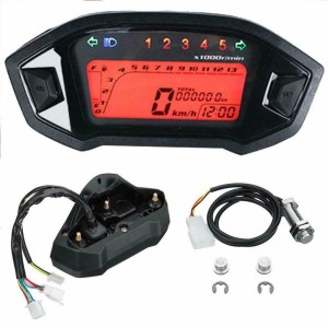 RP1140-1012B Universal Motorcycle speedometer digital  SM12 Tachometer LCD