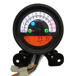RP1140-1018B Universal Motorcycle speedometer digital  Tachometer LCD