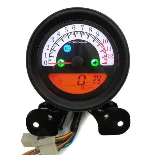 RP1140-1018B Universal Motorcycle speedometer digital  Tachometer LCD