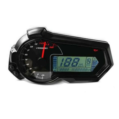 RP1140-1022B Universal Motorcycle speedometer digital   Tachometer LCD