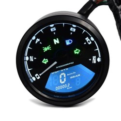 RP1140-1023B Universal Motorcycle Speedometer LCD Digital Tachometer Speedometer Cable