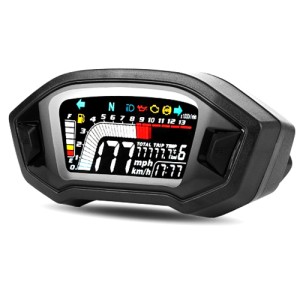 RP1140-1024B Universal Motorcycle speedometer digital Tachometer LCD